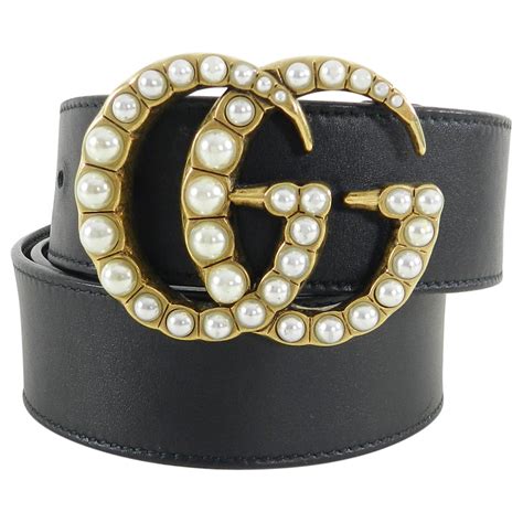 gucci gg pearl belt|gucci belt with pearl buckle.